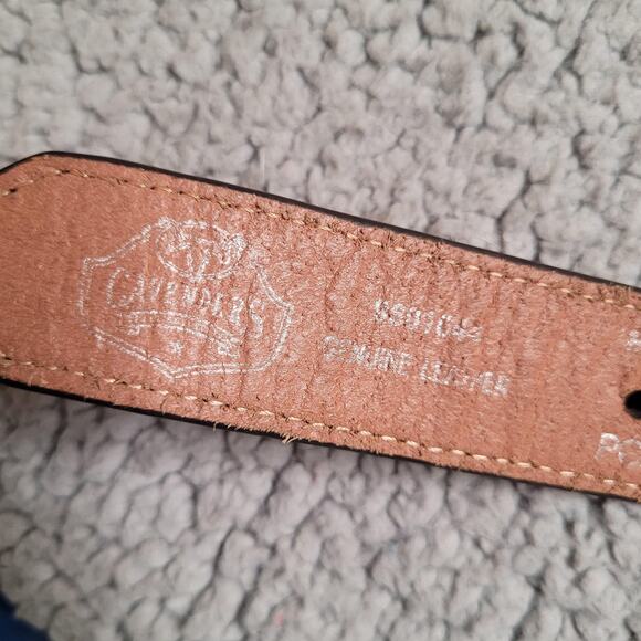 Cavenders Belt Womens 26 Brown Leather Western Concho Braided Cowgirl Rodeo - Picture 6 of 7